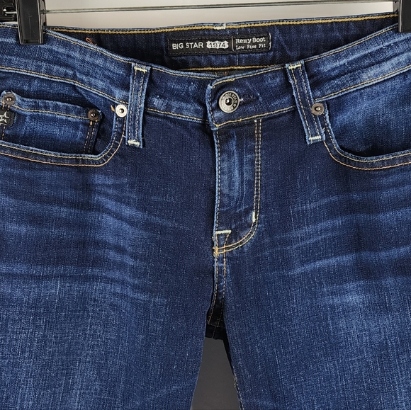 Big Star Remy Boot Jeans Womens Irregular Size 29L Low Rise Denim (29x32) - Picture 3 of 12